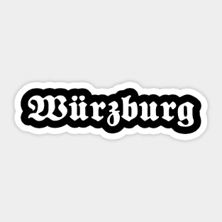 Würzburg written with gothic font Sticker